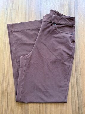 Lululemon LW5ENJS City Sleek 5 Pocket Wide-Leg High-Rise Pant Brown W 29